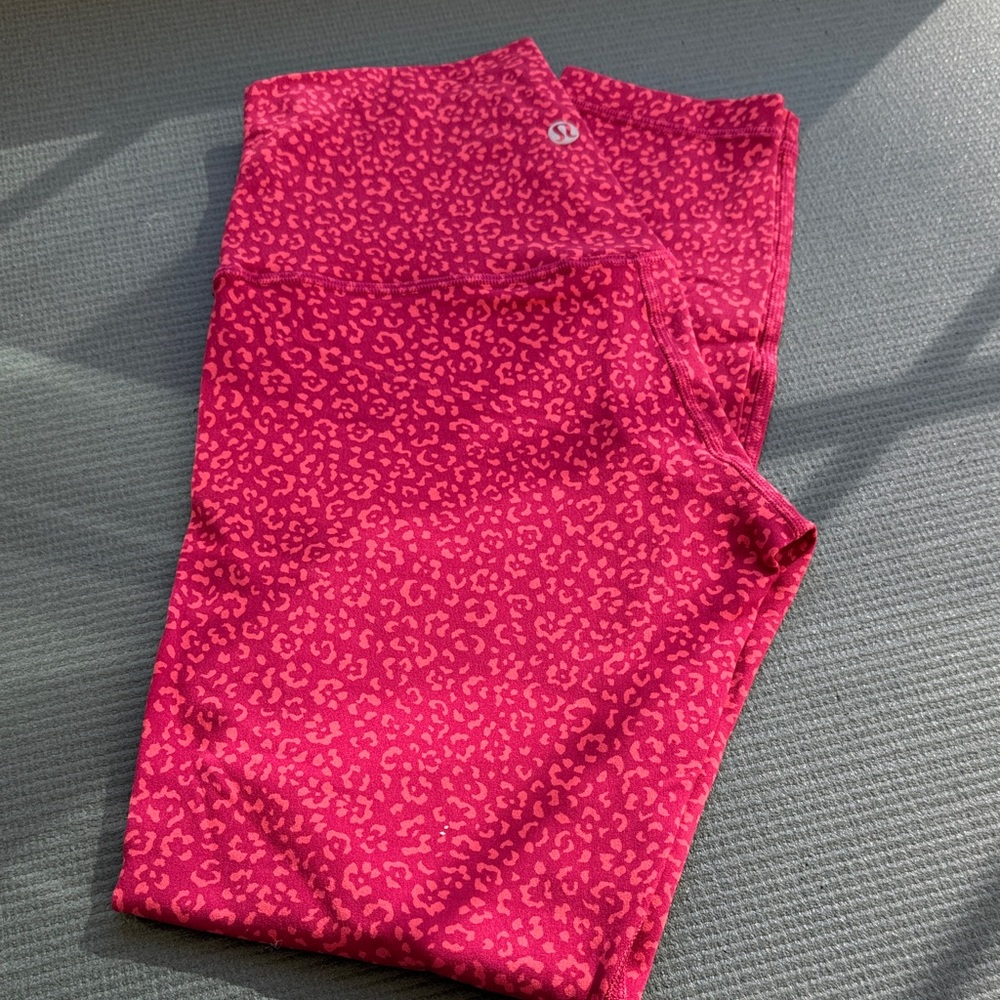Lululemon Align 25” Pink Leopard Print Leggings